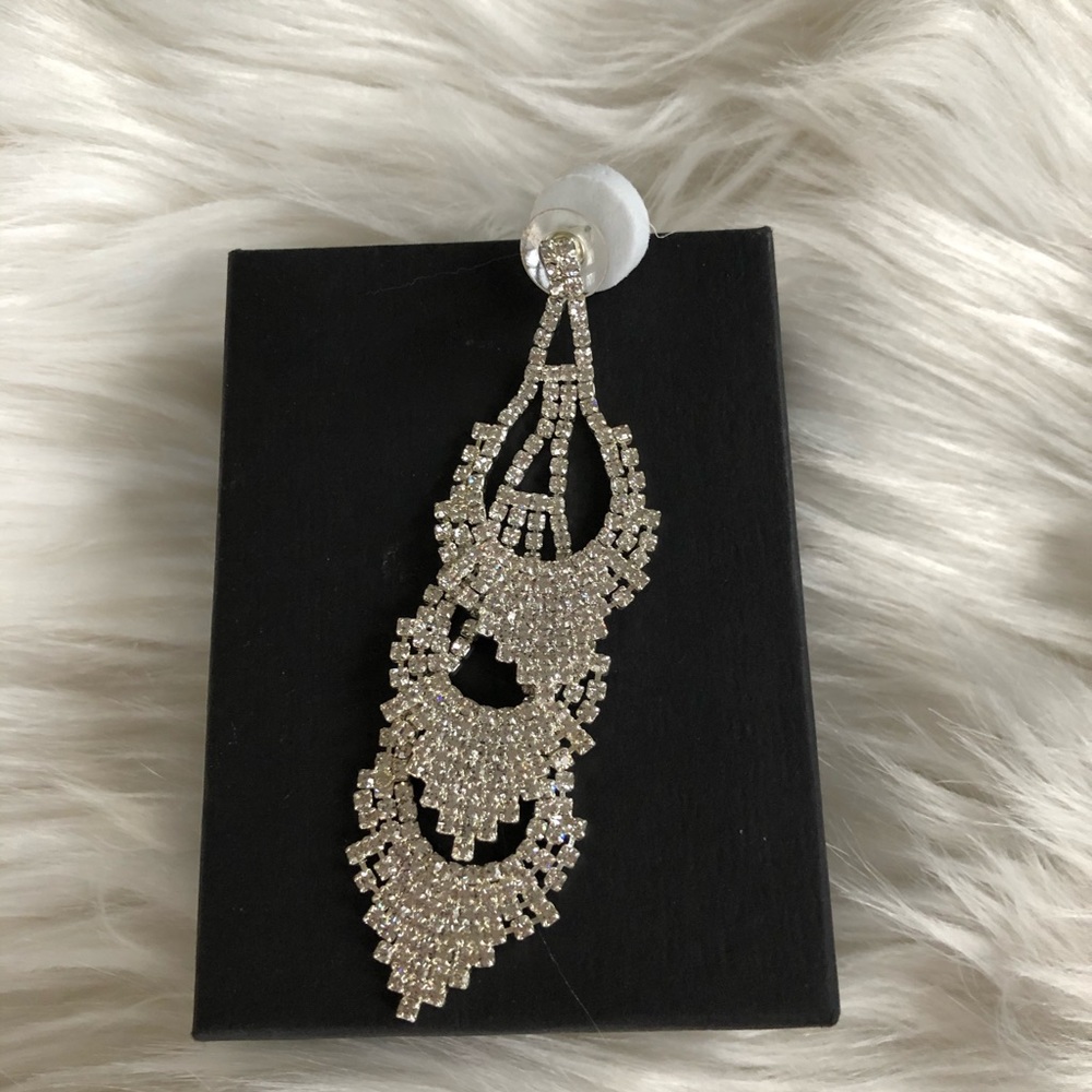 Cubic zirconia drop earrings - Picture 4 of 6
